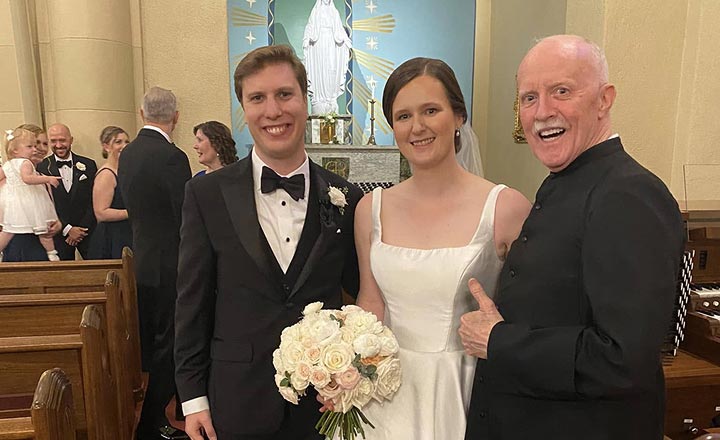 Donald Kendrick with newly weds